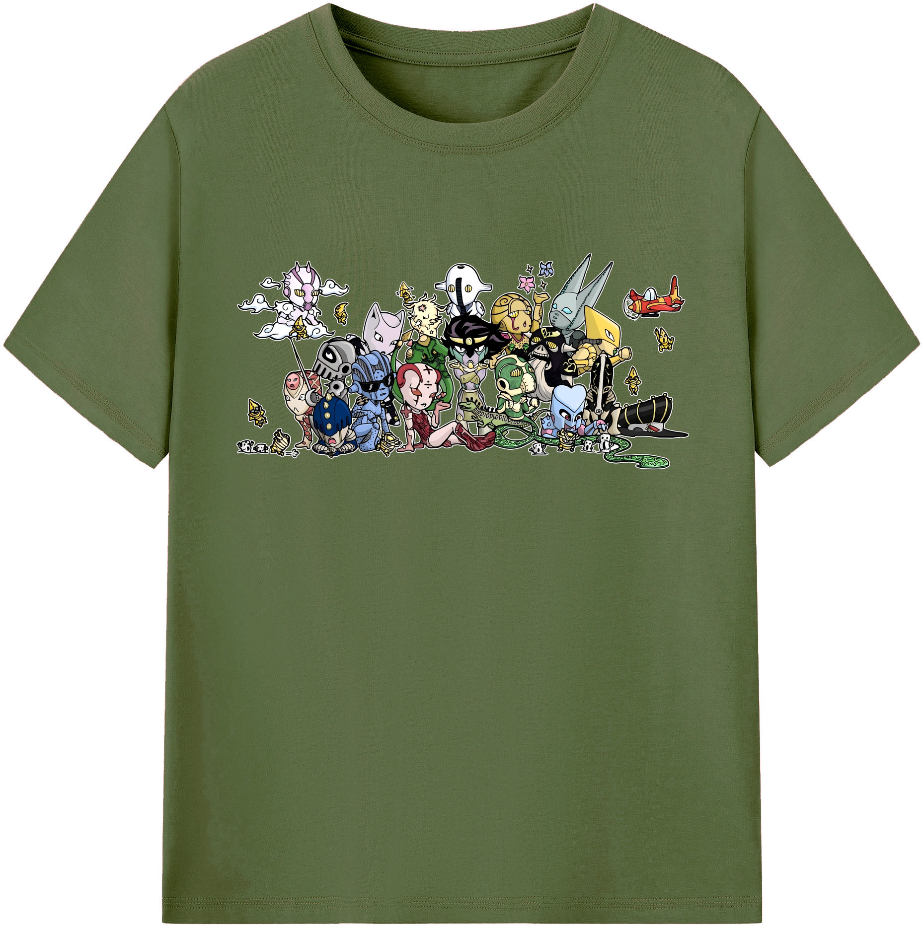 （画像用） ジョジョの奇妙な冒険 JoJo's Bizarre Adventure 綿100％半袖Tシャツ（フロントプリント）